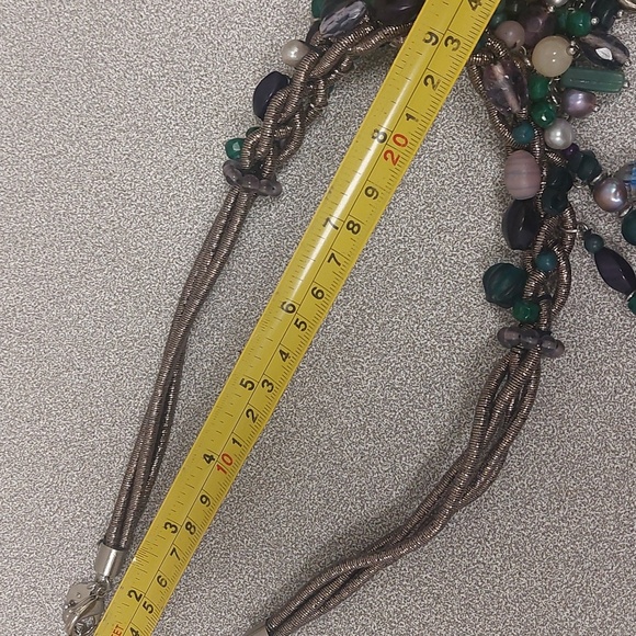 Chico's Multicolor Chunky Beaded Statement Bib DrapeNecklace - Picture 13 of 17